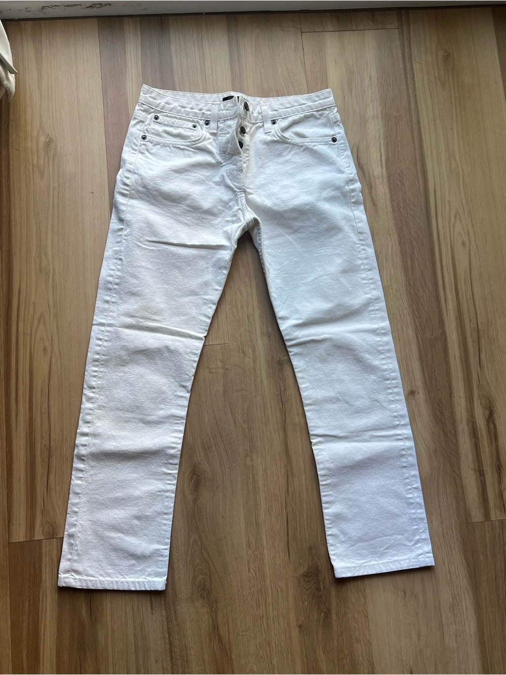The Row Women's Slim Straight Jeans in White